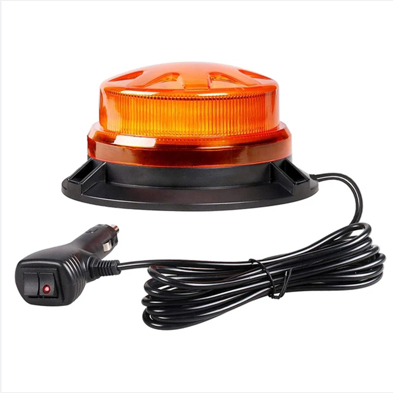 Luz LED estroboscópica de emergencia azul con Base magnética, luz de advertencia de peligro intermitente para techo de policía de coche, lámpara de baliza de seguridad para vehículo de 12V/24V: YELLOW