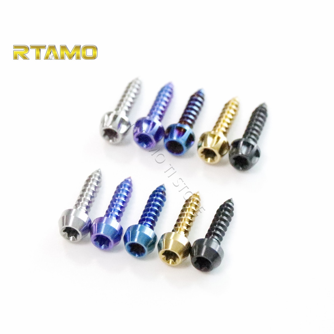 Rtamo Gr5 Titanium Alloy Rear Turn Signal Self Tapping M4 Screws Kit (2pcs) Fit Verspa Sprint 150