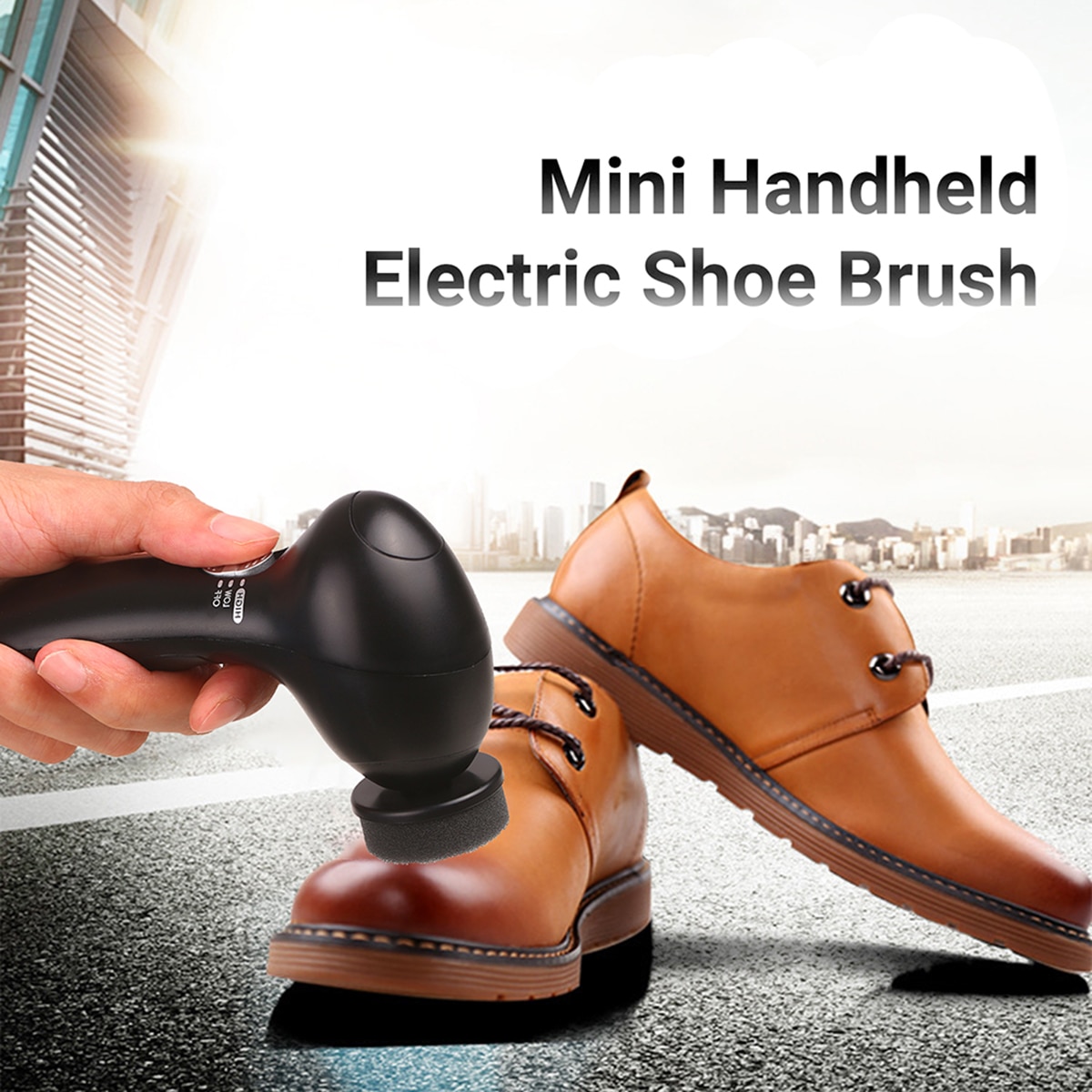 Automatic Electric Shoe Polisher Brush With 6 Replacement