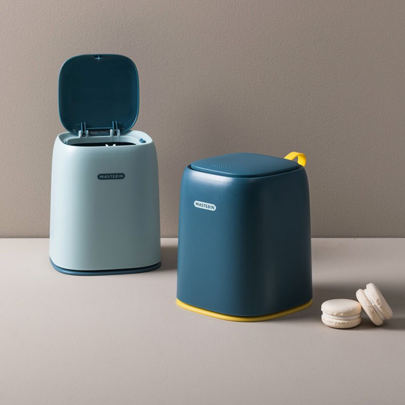 Mini Desktop Smart Table Trash Can Car Bin Bathroom Bedroom Office Kitchen Trash Can Waste Paper Basket Bucket Garbage Toilet