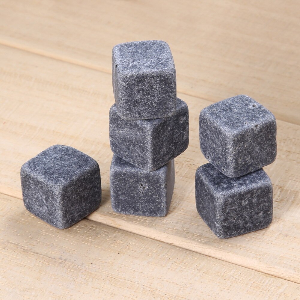 6pc 100% Natural Whiskey Stones Sipping Ice Mold Whisky Stone Whisky Rock Cooler Wedding Favor Christmas Bar