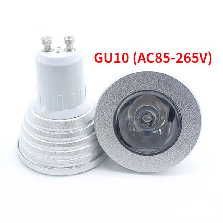 foco LED RGB 3W E27 E14 GU10 GU5.3 MR16 con Control remoto de 24 teclas bombillas de luz regulables de Color para decoración del hogar: Morado