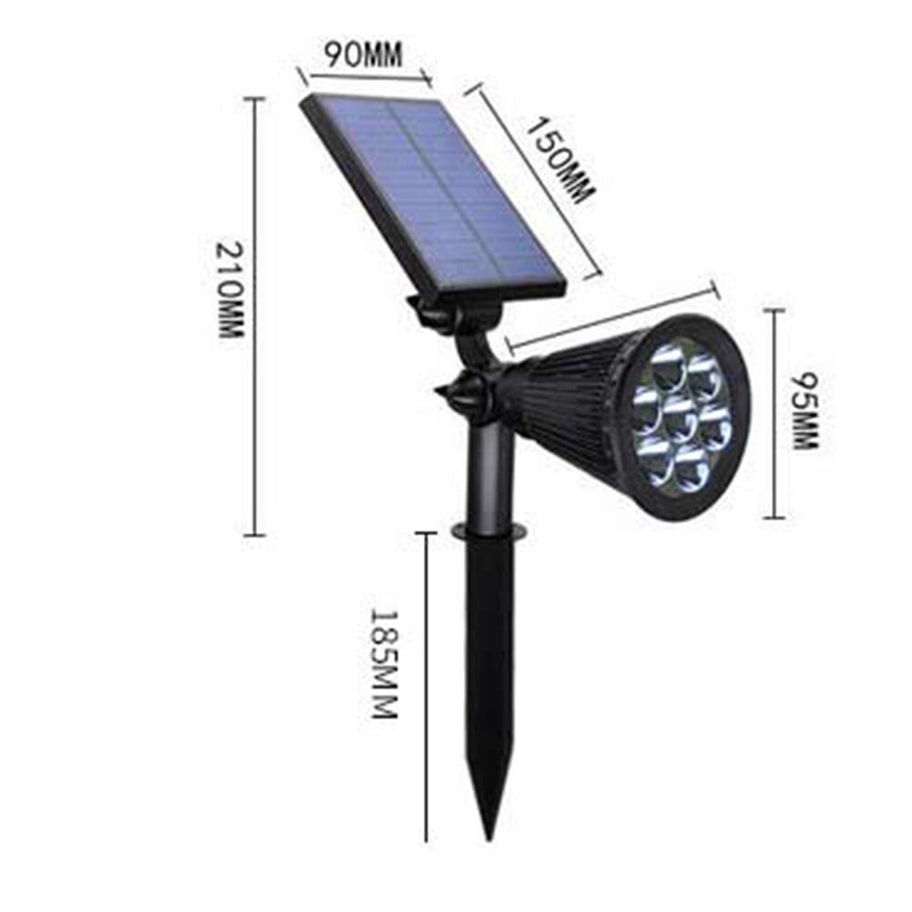 7 Led Solar Power Tuin Lamp Kleurrijke Spotlight Verstelbare Outdoor Waterdicht Gazon Landschap Straatverlichting Muur Spot Lamp