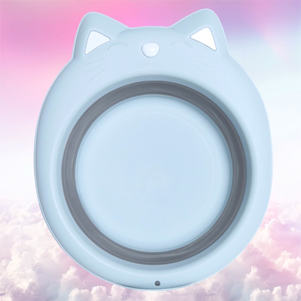 Lavabo Portable pliable en forme de chat, 1 pièce, Adorable lavabo pliant en forme de chat, dessin animé
