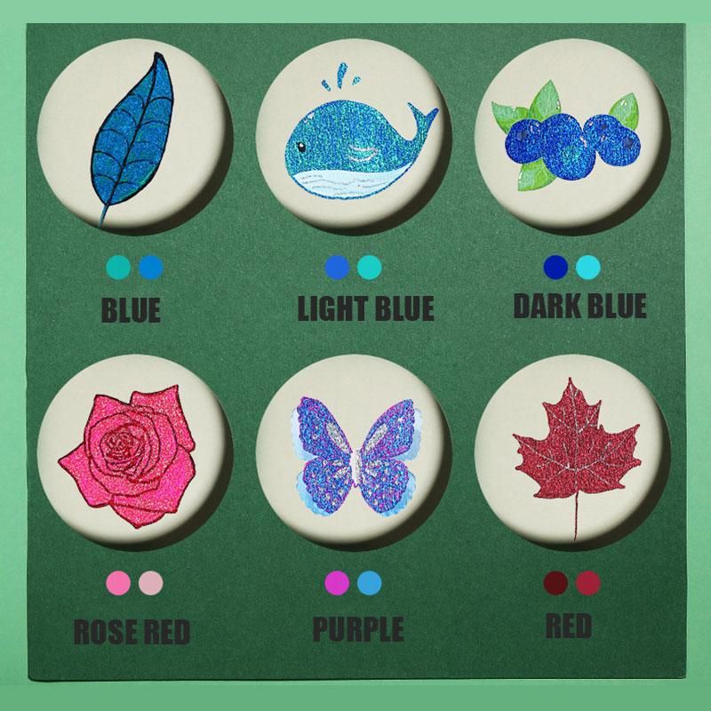 12 Colors Glitter Gel Pen Set Multicolour Ballpoint Gel Pens Refill Set Colorful Painting Drawing Pen Shell Cover