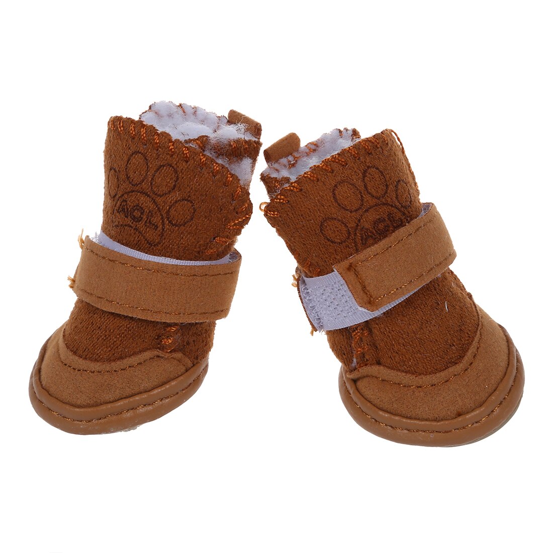 Hond Sneeuw Schoenen Warme Winter Laarzen Beschermende Booties Set van 4 Koffie Maat 1