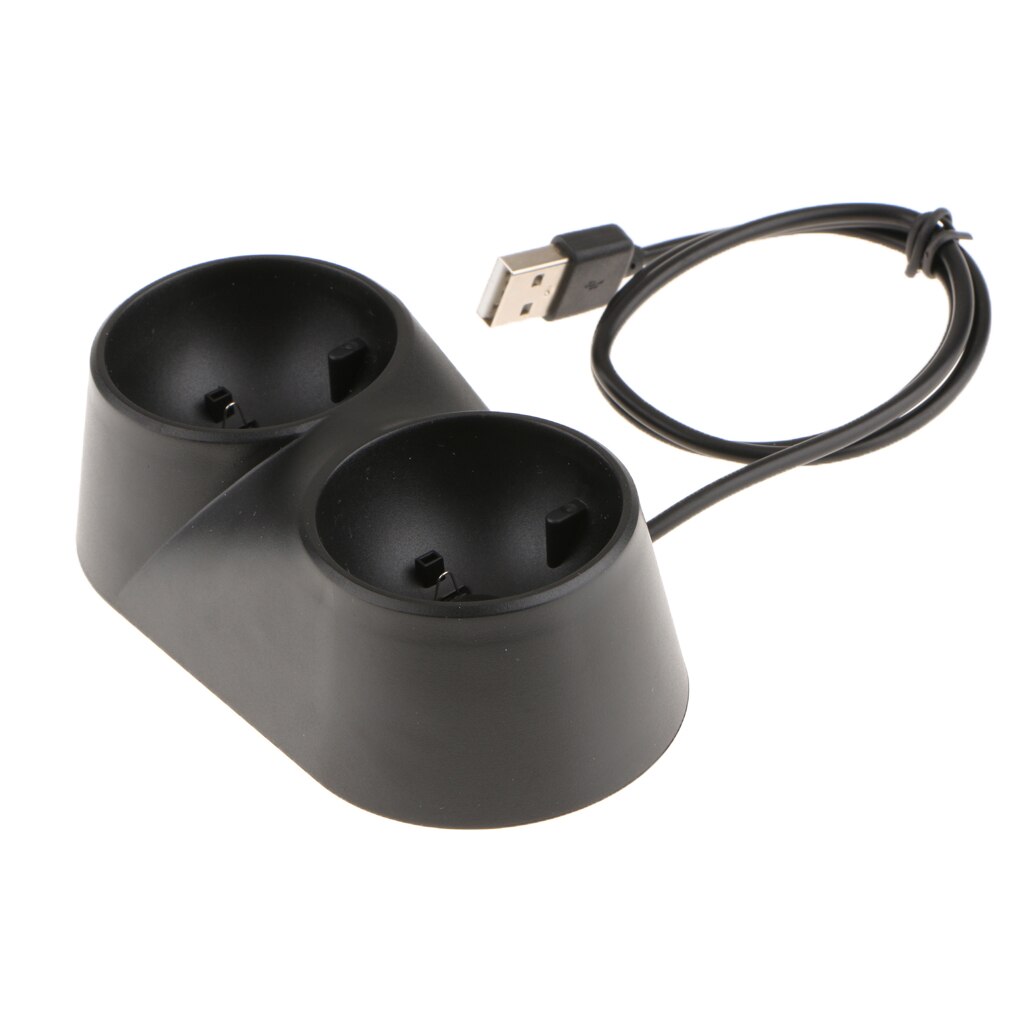 Charger for PS4 VR Move Dual Charging Station for 2 Controllers, Fast Charge Dock Stand for Play Station VR Remote Controller