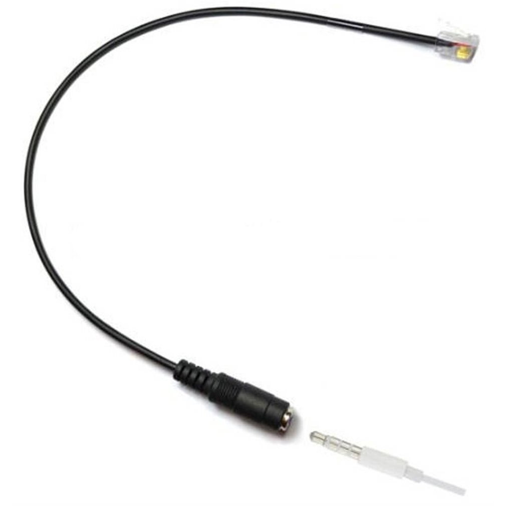 Practical Headset Buddy 3.5mm Smartphone Headset to RJ9 Phone Adapter Cable Useful Cable High Performance