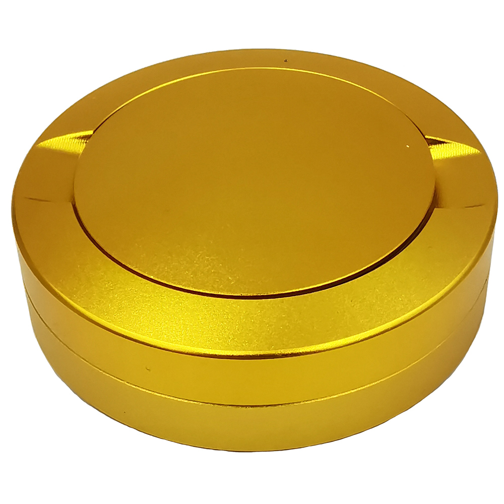 Zyn metallburk 72mm behållare förvaringsplåt snusdosor aluminium svart färg 3 lager snusdosa cnc metall för snus: Guld-