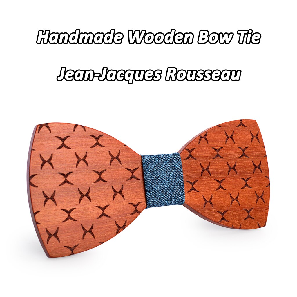Mahoosive Bowties Groom Normal Mens wood Cravat For Men Butterfly Gravata Male Marriage Wedding Bow Ties: Rousseau