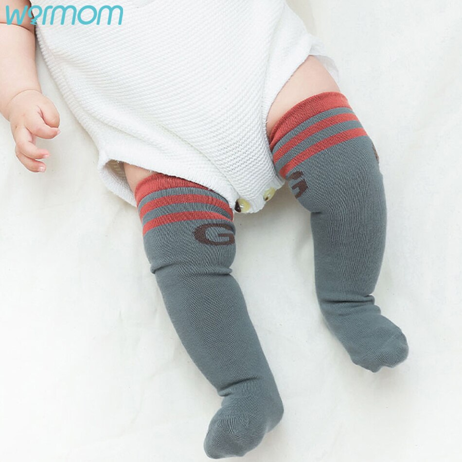 Warmom Mode Pasgeboren Zachte Leuke Meisjes Sokken Kinderen Kniehoge Sokken Baby Jongens Meisjes Katoen Lange Sokken Baby Accessoires