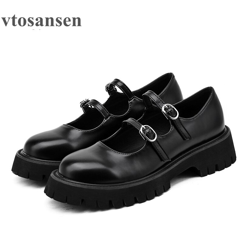 2021New chaussures automne Mary Janes décontracté japonais Lolita Style étudiants chaussures simples 4cm à talons hauts femmes chaussures directe