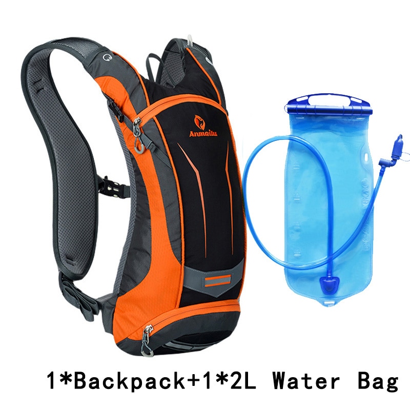 Anmeilu 8L Fiets Rugzak, Waterdichte Fiets Rugzak Voor Fietsen Camping, Hydratatie Rugzak Tas Voor Wandelen Klimmen: OGR With Water Bag