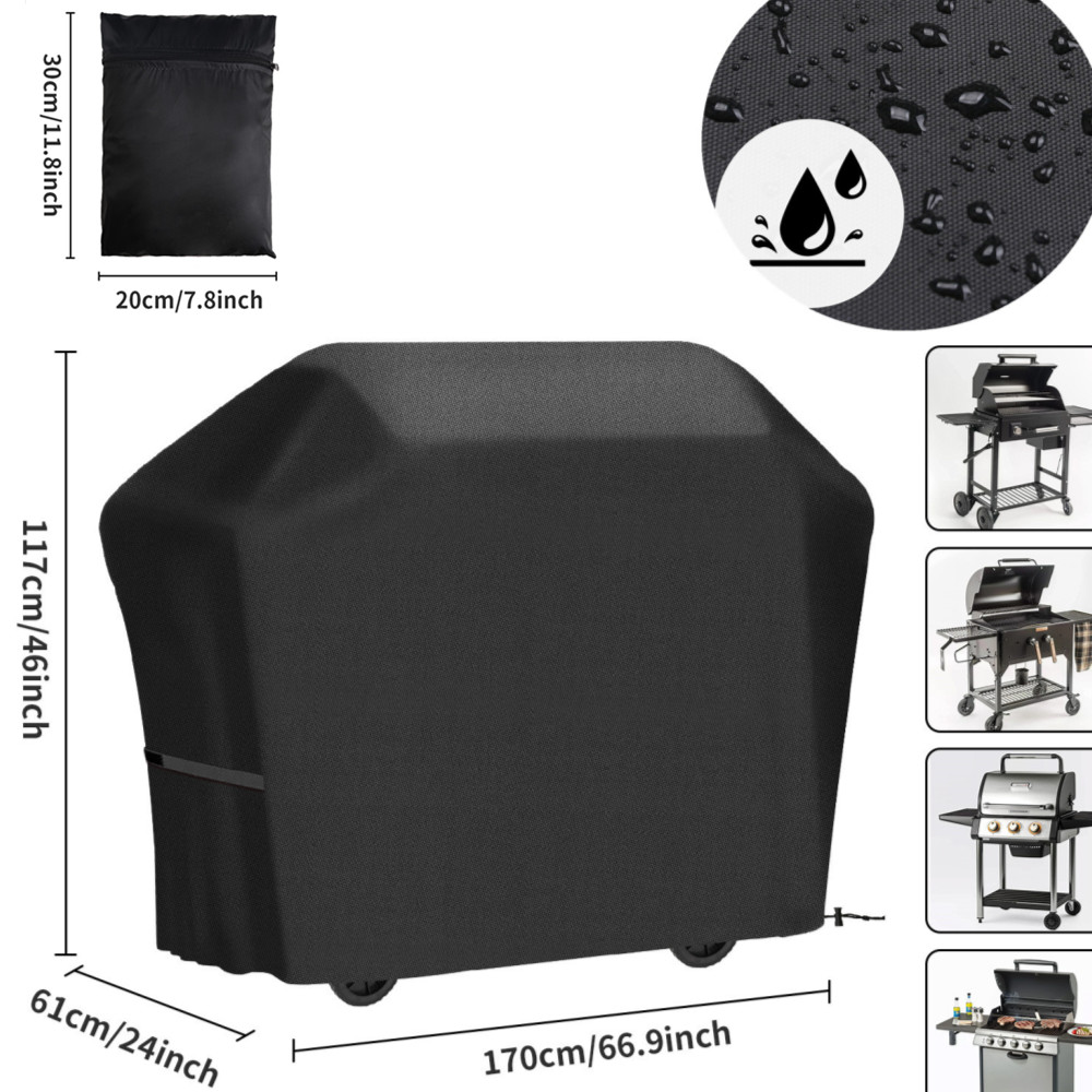 ANFTOP Barbecuehoes XL – 210D Waterdicht, UV-bestendig, Stofdicht, Voor Grill 190 X 71 X 117 Cm