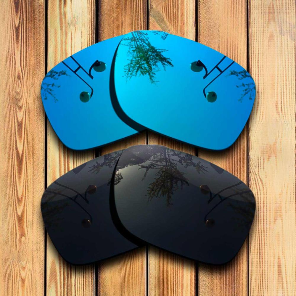100% precisamente cortar lentes polarizadas de substituição para holbrook xl óculos de sol cor preta sólida-escolhas: Black -Blue Mirrored