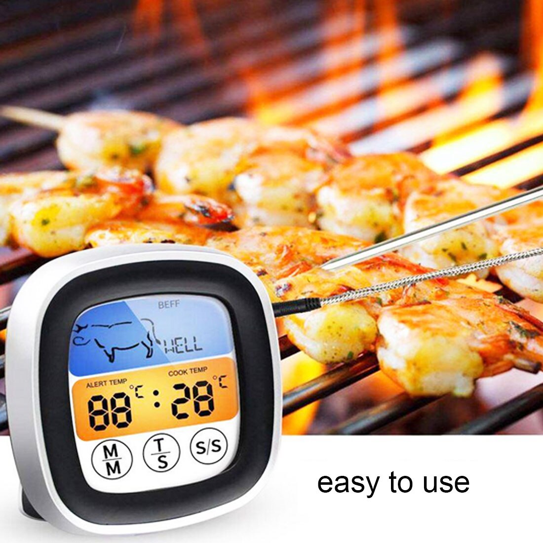 Kitchen Thermometer Stainless Household Products Waterproof Kitchen Tool Profession Meat Temperature Probe