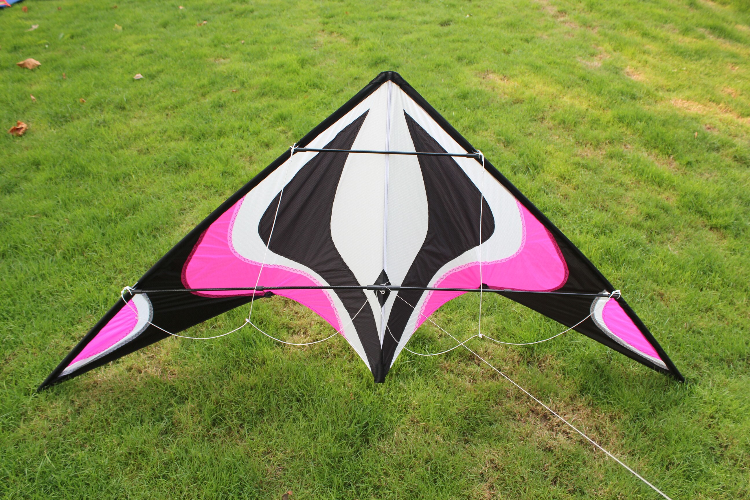 Udendørs sjov sport 1.8m dual line stunt kite med håndtag og line god flyvende fabriksudsalg