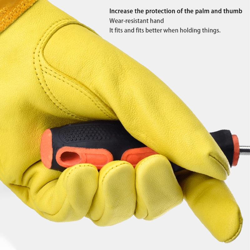 Guantes de poda de rosas para hombres y mujeres, guantes largos de jardinería a prueba de espino, Guante de cuero transpirable, el mejor de jardín