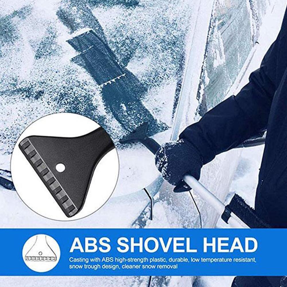 Winter Car Shovel 2-in-1 Car Windshield Roof Ice Scraper Extendable Glass Brush Remover Brush Auto Cleaning Tools