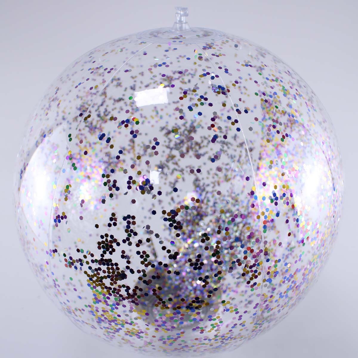 Style Transparent PVC Ball Water Toys Photographic Prop Inflatable Colored Sequins Beach Ball: 60 Cm Colored Sequins Send Hand Pump