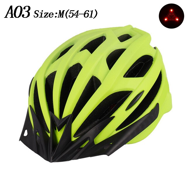 NEUE Fahrrad Helm LED Licht Wiederaufladbare Intergrally-geformt Radfahren Helm Berg Straße Fahrrad Helm Sport Sicher Hütte Für Mann: A03 Gelb