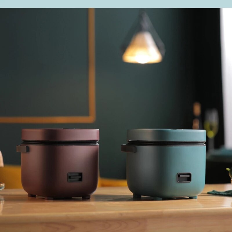 220V 1.2L Cute Mini Rice Cooker Small 1-2 Person Rice Cooker Household Single Kitchen Small Household Appliances WIth Handle