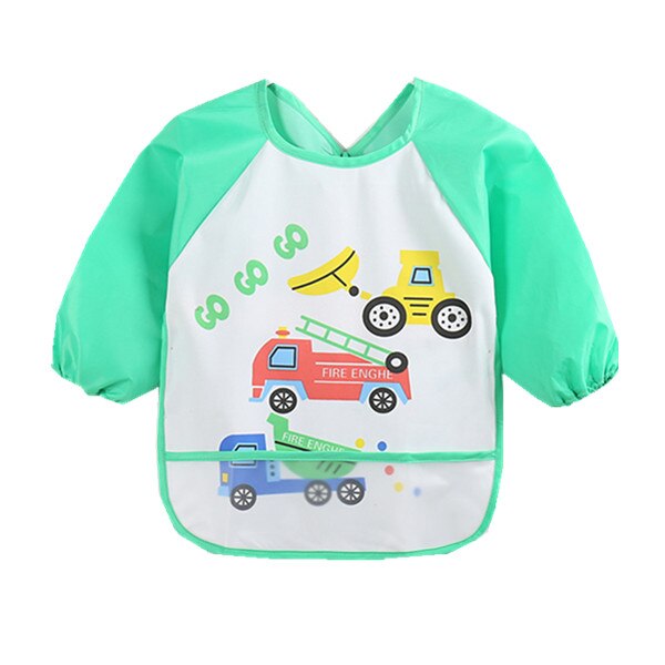 Cartoon Baby Lätzchen Wasserdichte Kleinkinder Long Sleeve Schürze Wasserdichte Kleinkind Fütterung Lätzchen Burp Tücher Kinder Malerei Kleidung: Truck