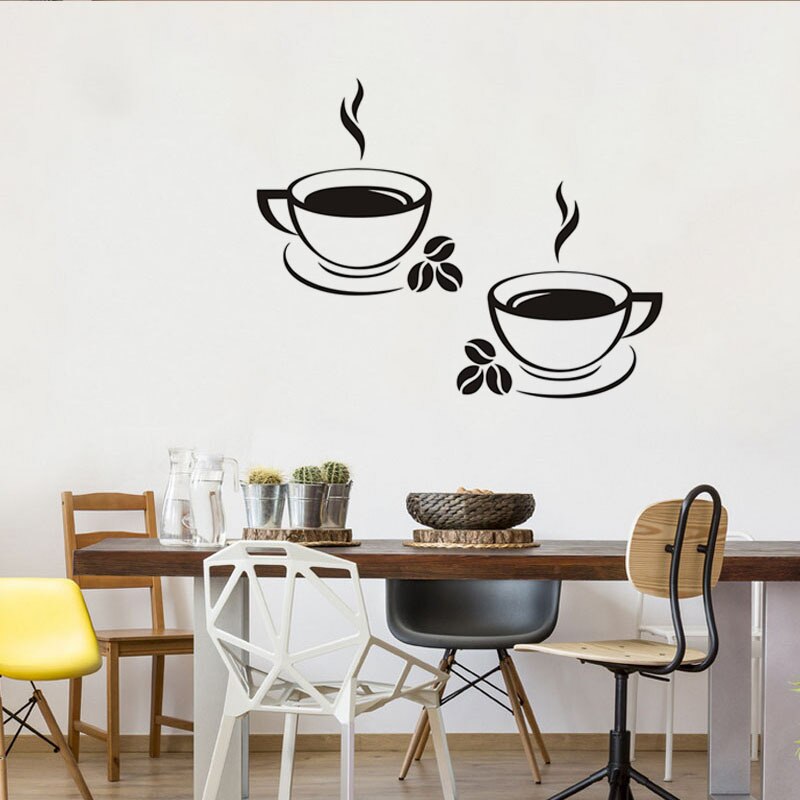 Autocollants de café en vinyle, citation d'art Mural, décoration de Restaurant, de cuisine, de boutique, autocollants muraux amovibles, décor de maison: 16