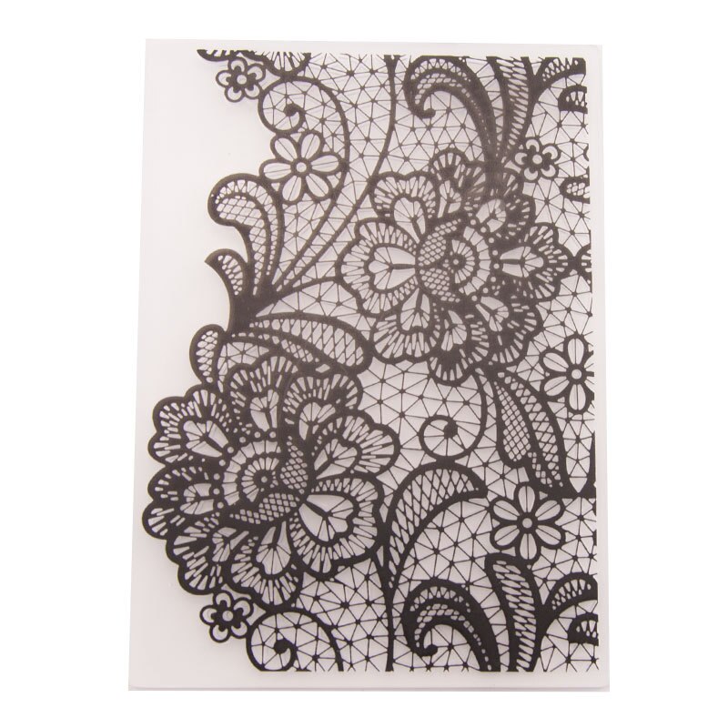 10.5x14.8 Magic plastic lace flower Embossing folders Plastic For Scrapbooking DIY Template Fondant Cake Photo Album Card Making: A