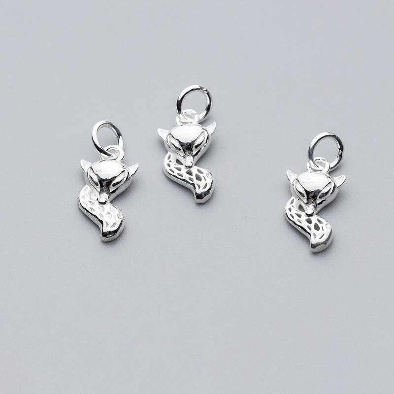 Meetsoft Leuke 925 Sterling Zilveren Dieren Fox Hollow Bedels Voor Diy Handgemaakte Fijne Sieraden Ketting Armband Chic Accessoire