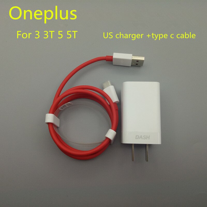 Original Oneplus EU US UK Dash Charger 5V/4A Adapter 100cm Round Fast Charging USB Type C Cable For One plus 1+ 6T 5T 3T 6 5 3: US and Cable