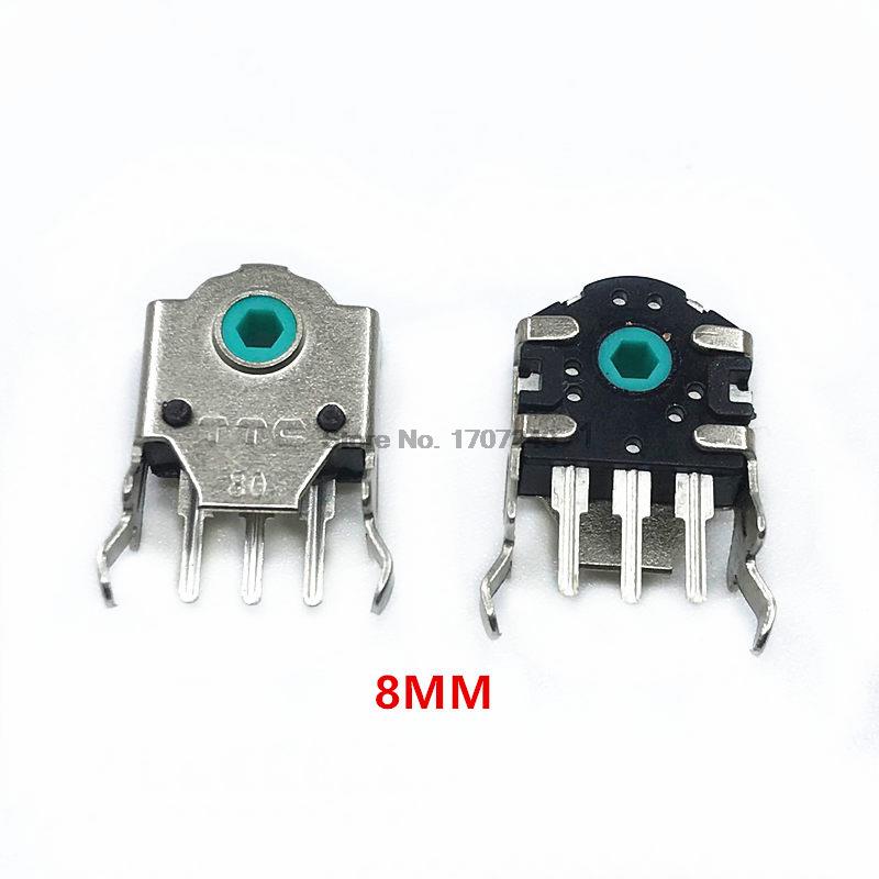 2Pcs Original TTC Mouse Encoder Highly Accurate 5/5.5/7/8/9/10/11/12/13MM Green Core 5 million life Mouse wheel decoder: 2Pcs 8MM