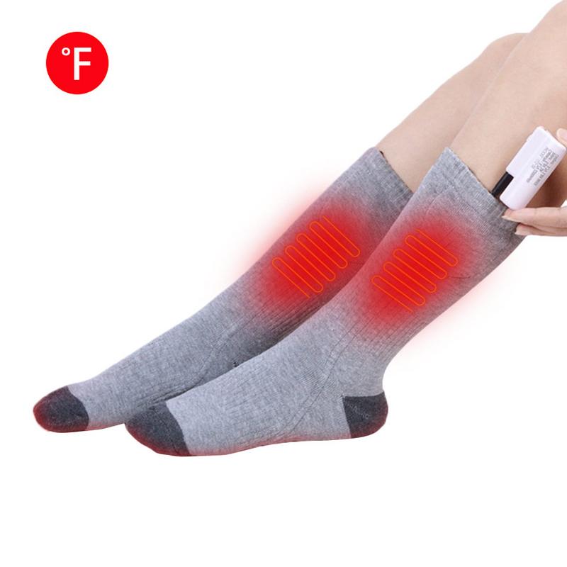 Oplaadbare Katoen Verwarmde Sokken Elektrische Opwarming Kousen Outdoor Benodigdheden Winter Foot Warmer Mannen Vrouwen Sport Verwarming Sokken