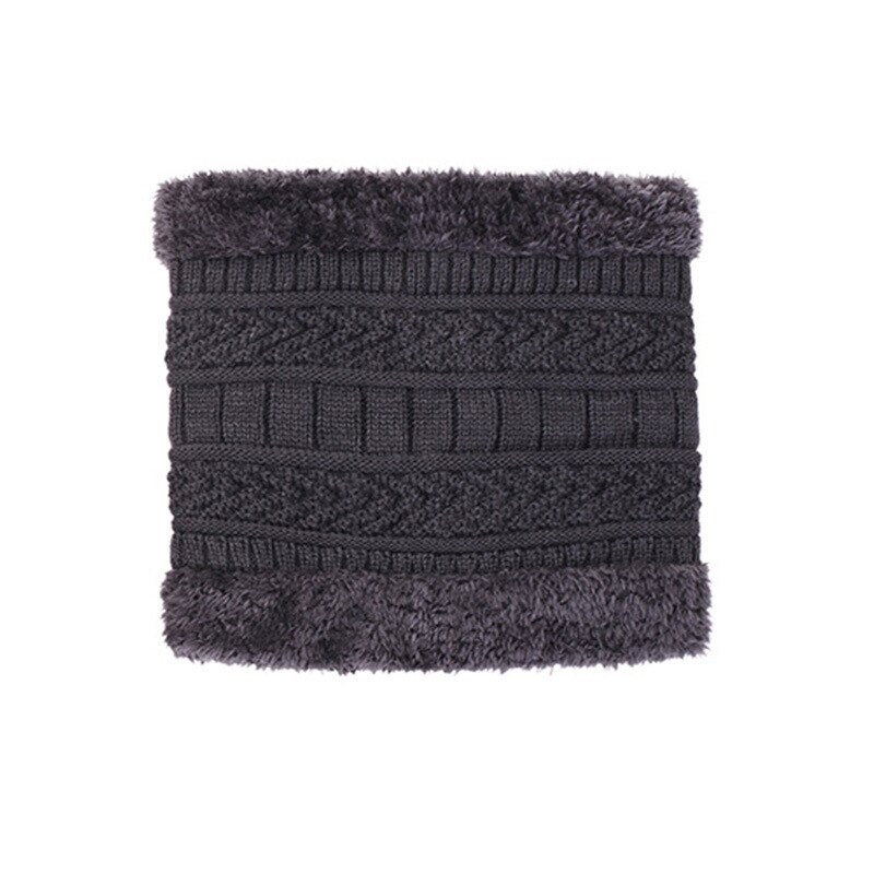 Mannen Dikke Winter Hoed, sjaal En Fluweel Warme Ski Muts Sjaal Pak Mannen Beanie Gehoorbescherming Hals Grote Maat Katoen Gezichtsmasker: Gray-2