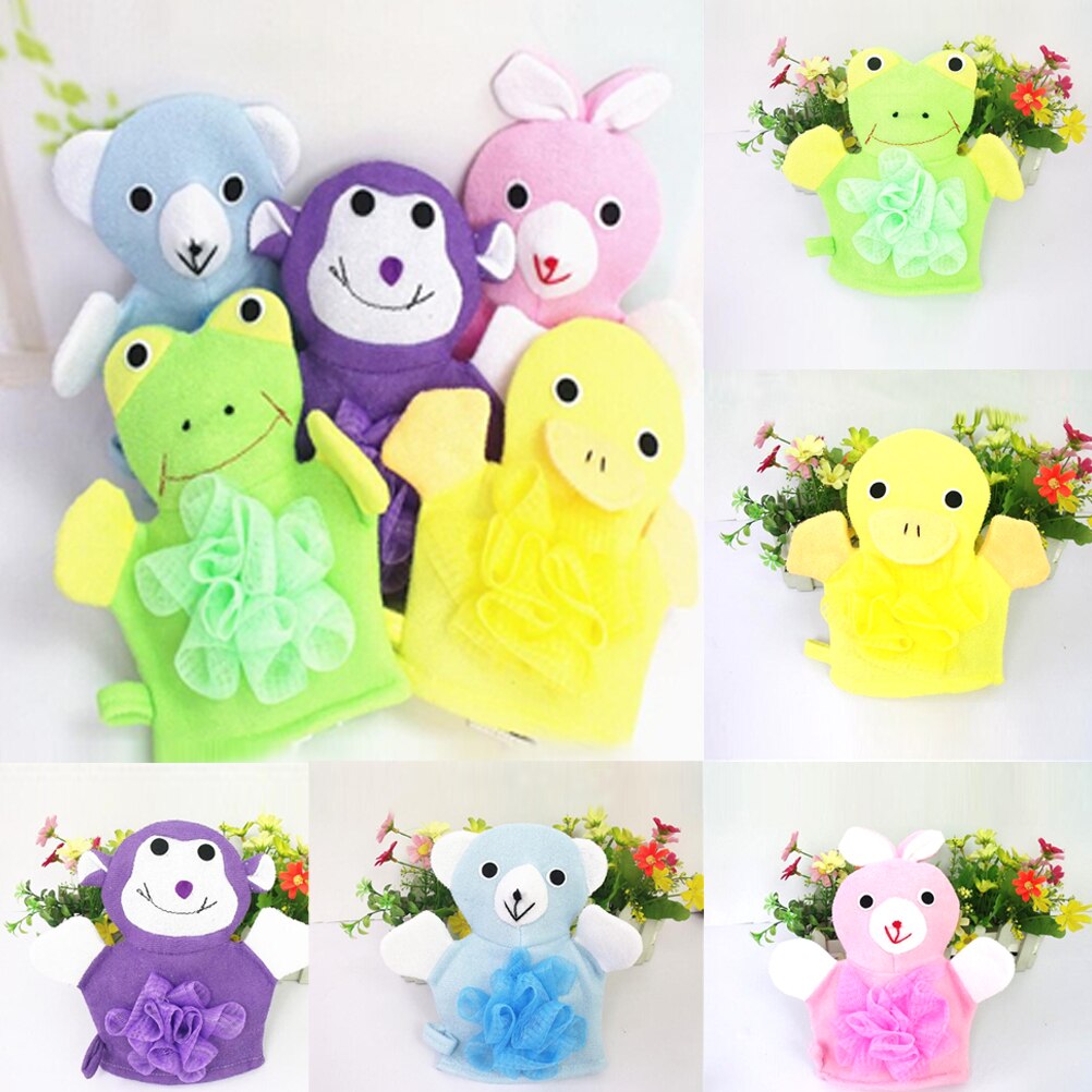 Kinderen Multi-Sytles Handschoen Voor Baby Bad Leuk Dier Katoen Bad Borstel Baby Cartoon Handschoenen