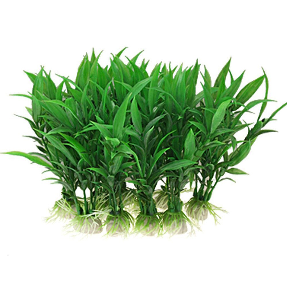 10pcs Aquarium Artificial Simulation Plants Fish Tank Aquarium Home Decoration Chinese Rich Bamboo Water Plant Aquarium Deco: Default Title