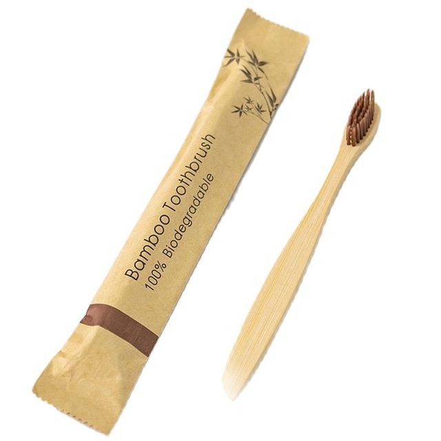 Cepillos de dientes de bambú reutilizables para adultos, cepillo dental suave de madera portátil, respetuoso con el medio ambiente, para viaje en casa, para Hotel, 100 Uds.: 100pcs dark brown