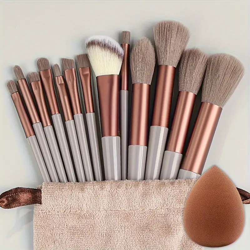 13PCS Makeup Brush Set Soft Fluffy Eye Shadow Foundation Blush Highlighter Concealer Brush Female Beauty Tool Christmas: Orange