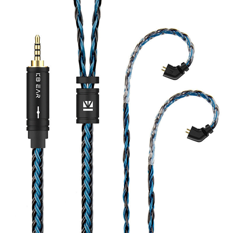 KBEAR ST16 Plus Crystal 16 Cores 2M Long Upgrade Cable 5N Single Copper Silver-plated MMCX/QDC/2PIN Connector For KS1 Star river
