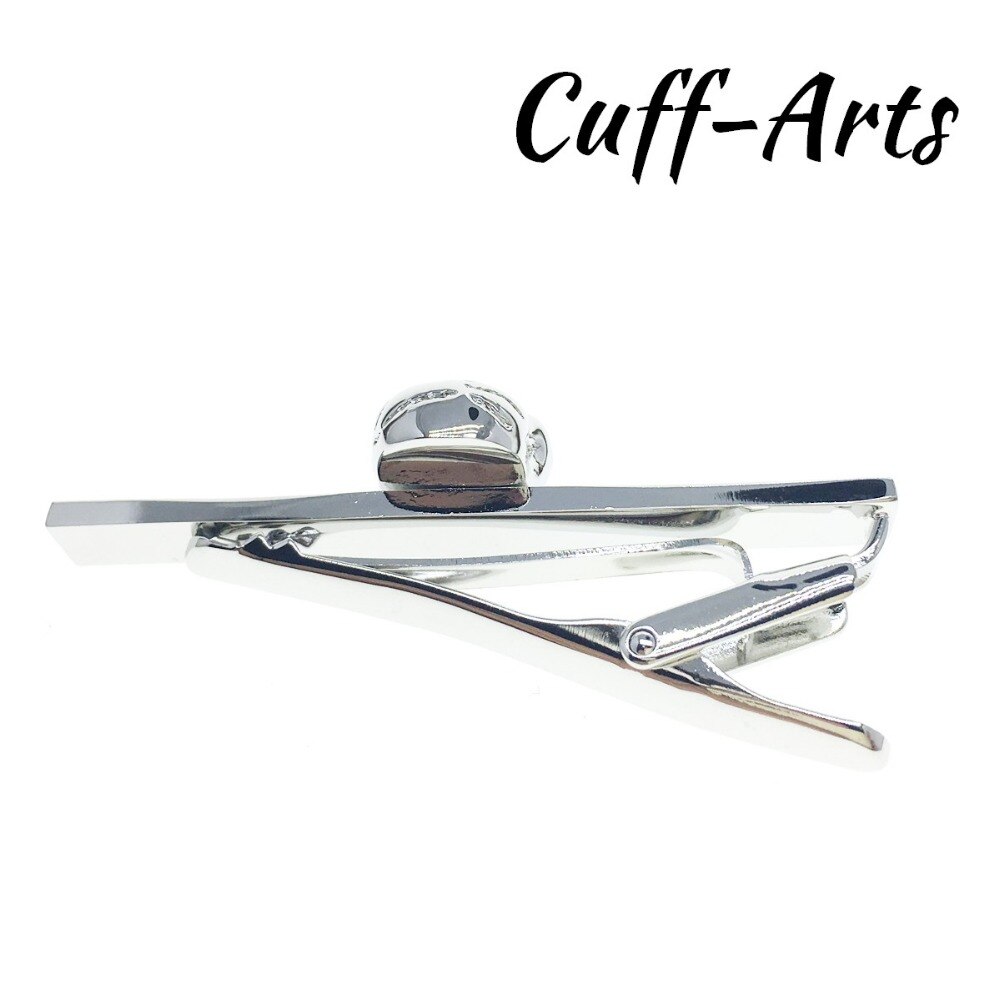 Cuffarts Schädel Krawatte Clip Mens Silber Einfache Krawatte Krawatte Pin Schließe Clip Zubehör Für männer Anzug Schönes t10007