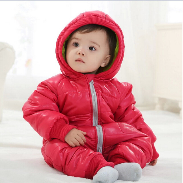 Schneeanzug Baby Schnee tragen Baumwolle Gepolstert Einem Stück Warme Oberbekleidung freundlicher Overall Strampler freundlicher Winter Gesamt Neugeborenen Parkas