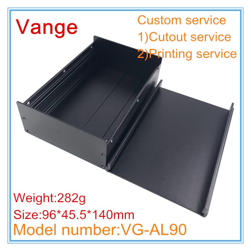 1pcs/lot split extruded project metal housing 96*45.5*140mm 6063-T5 aluminum enclosures diy cases shell for electronics module