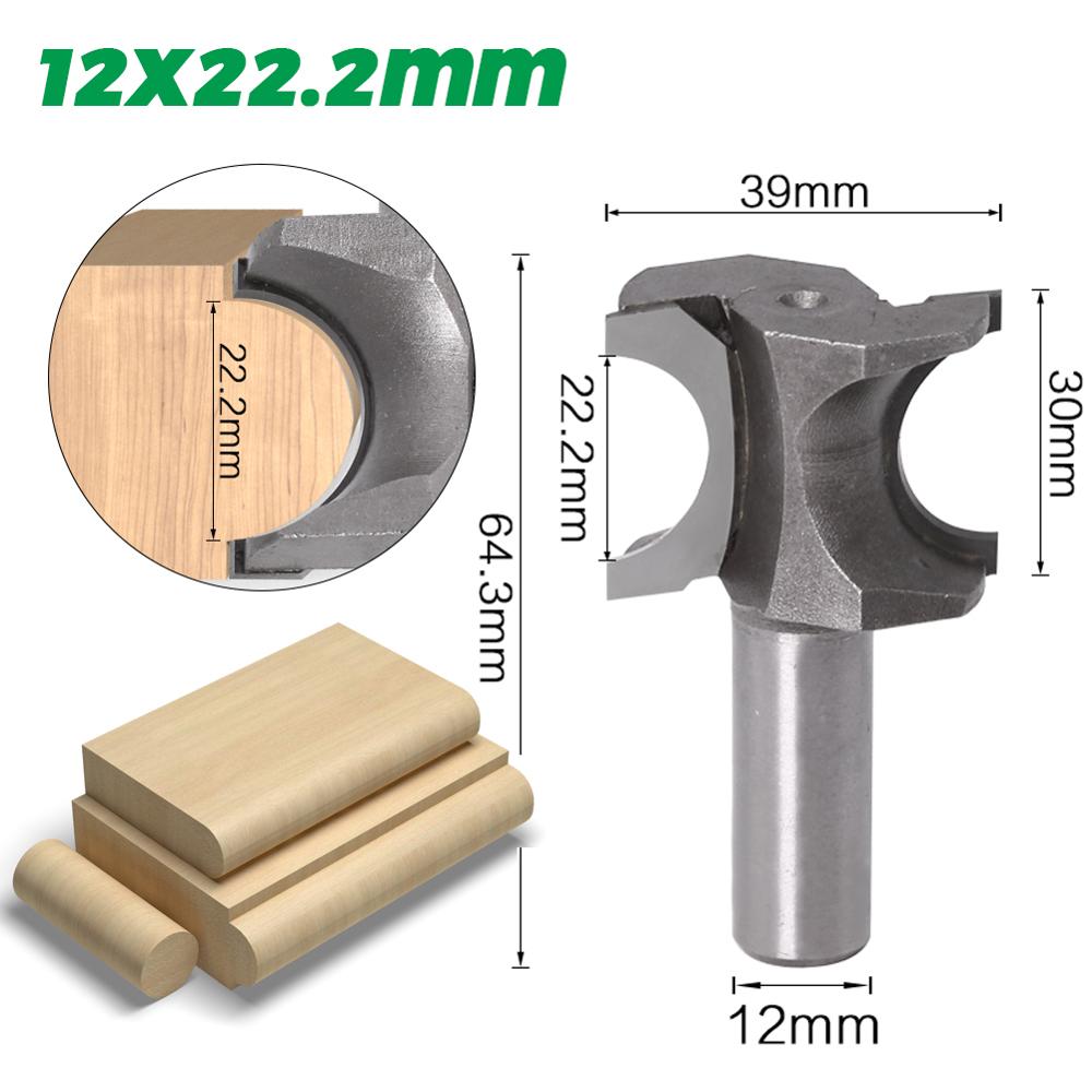 JGZUI 1PCS Half Round Side Cutter BitHalf Round Side Cutter Bit Router Bit Router Bit 6mm shank 12mm shank Woodworking bits: 12X22.2mm