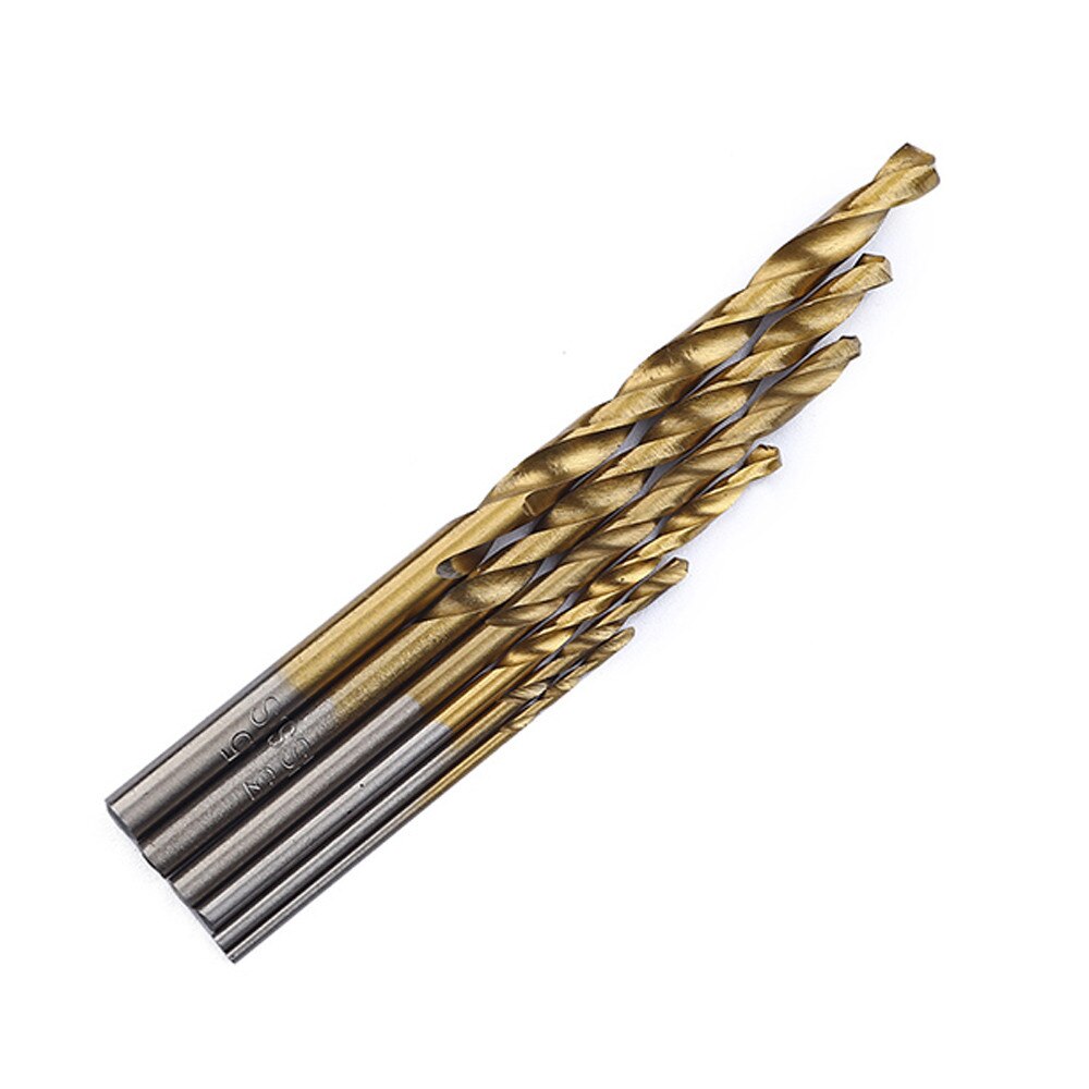 50Pcs HSS Titanium Coated Drill Bits High Speed Steel Drill Bit Set Power Drilling Tools for Wood 1/1.5/2/2.5/3mm Set Tool #jew