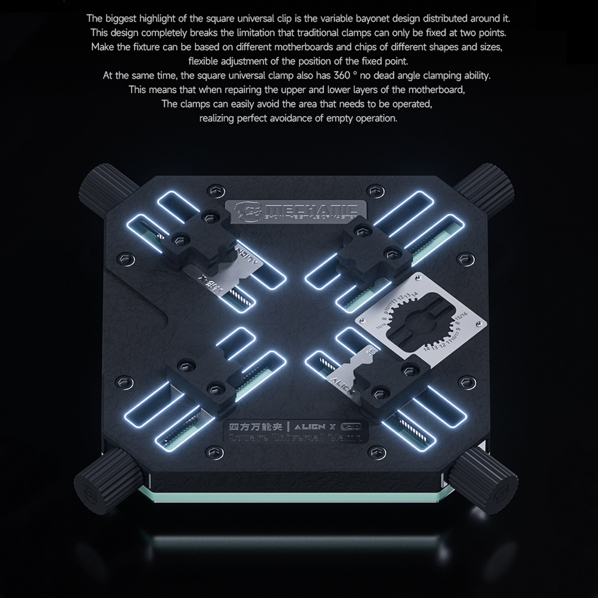 Mechanic Special-Shaped-X Fixture 360° Multi Angle Adjustment Clamp Universal For PCB Board IC Chip Repair Soldering Platform