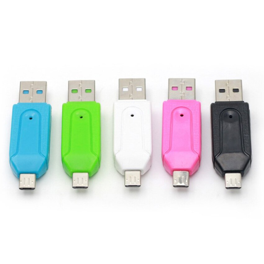 Adaptateur de lecteur de carte mémoire 2 en 1 USB 2.0, pour SDXC, SDHC, SD, MMC, RS-MMC, Micro SDXC, Micro SD, Micro SDHC