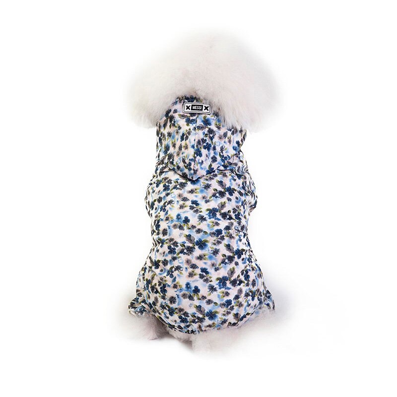 Chic Pet Dog Raincoat Waterproof Dog Coat Poncho Puppy Chihuahua Poodle Outfits Small Dog Clothes/Rain Coat Jacket: Blue / S