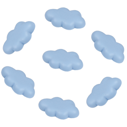 Pizarra magnética con forma de corazón/nube, adhesivo decorativo ABS, imán para nevera: Blue cloud