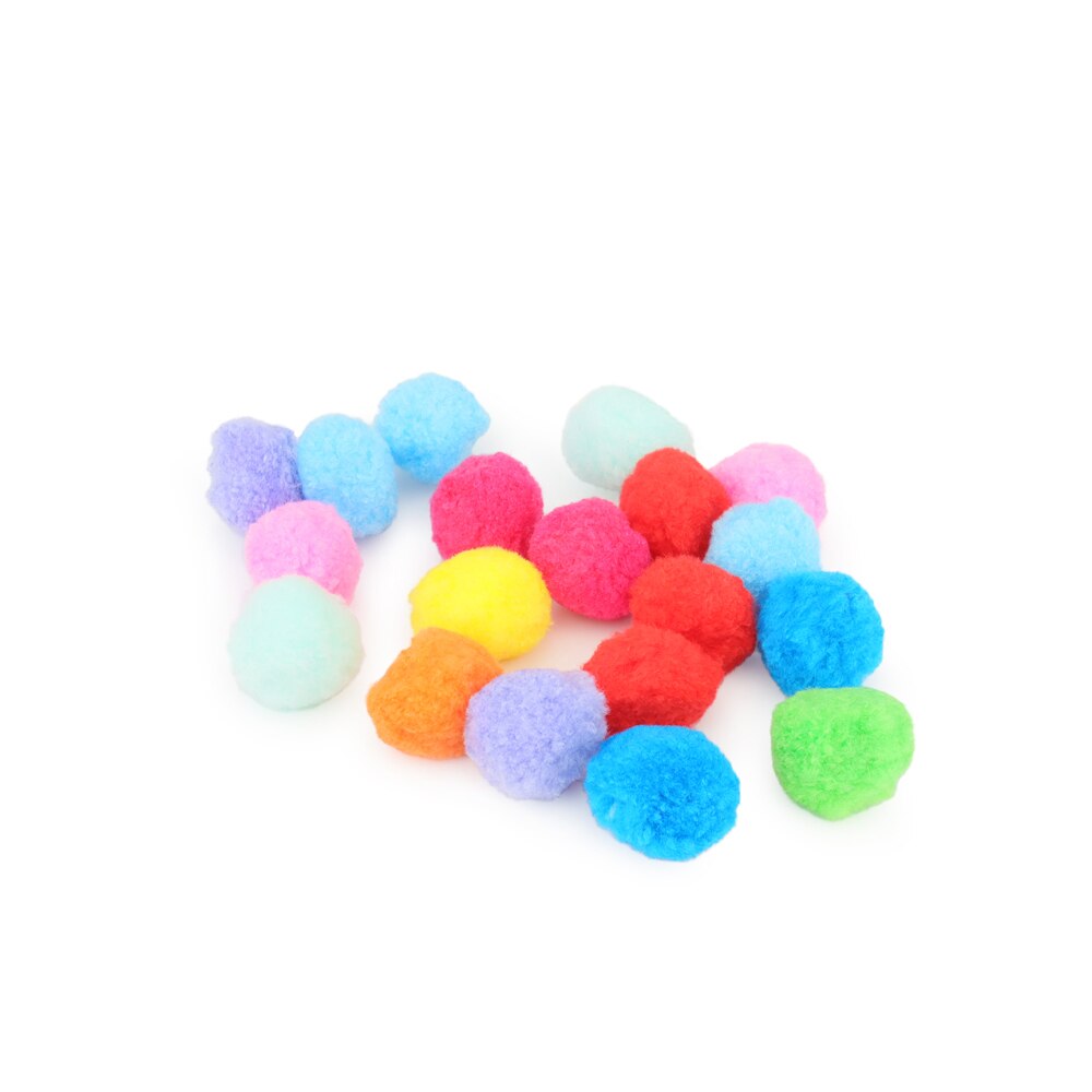 Soft Ball Cat Toys Mix Color Fuzzy Pet Ball Toy Cat Teaser Interactive Balls Toys For Kitten