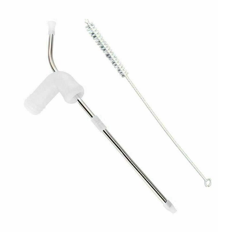 Drinking Straws For Beer Can Accessories Beer Bottle Funnel Barware Home Club Beer Snorkel Double Beer Snorkel Beer Dispenser: White